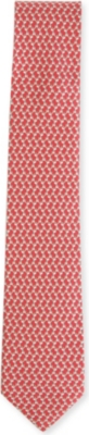 FERRAGAMO Cartoon dog-printed silk tie