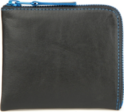 COMME DES GARCONS Leather half-zip wallet
