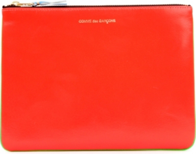 COMME DES GARCONS Zipped leather pouch
