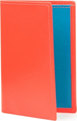 COMME DES GARCONS Fluorescent leather card holder