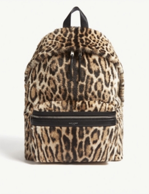 saint laurent leopard backpack