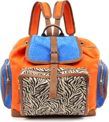 PIERRE HARDY Tri-print suede backpack