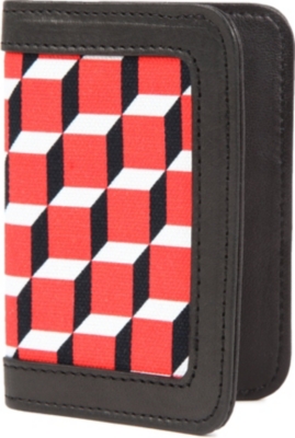 PIERRE HARDY Leather-trimmed cube-printed wallet