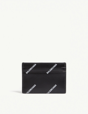 BALENCIAGA - Logo leather card holder | Selfridges.com