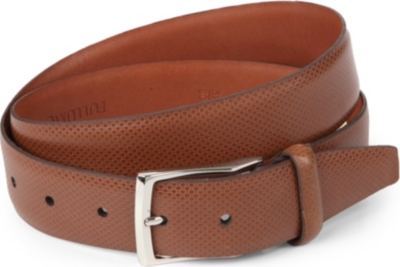 FULLUM & HOLT Cameron grained-leather belt