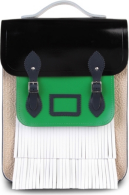 THE CAMBRIDGE SATCHEL COMPANY Christopher Shannon contrast-coloured fringed satchel backpack