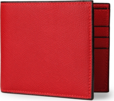 VALEXTRA Pebbled leather wallet