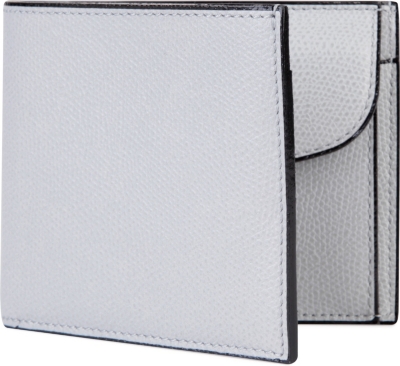 VALEXTRA Pebbled leather coin wallet
