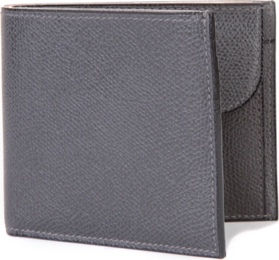 VALEXTRA Pebbled leather coin wallet