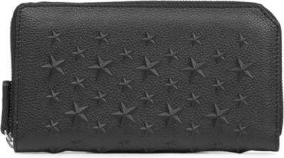JIMMY CHOO Embossed stars long wallet