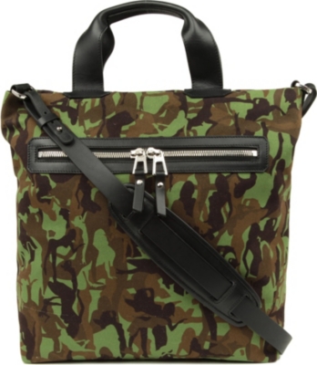 JIMMY CHOO Charles camo-canvas tote bag