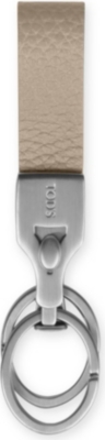 TODS Saffiano leather valet key ring