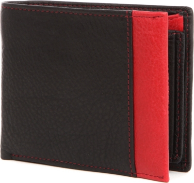 SIMON CARTER Two-tone leather wallet