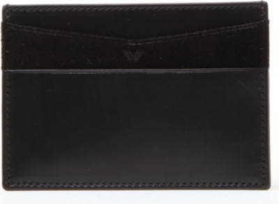DUCHAMP Aston leather and suede card case