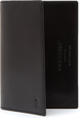 DUCHAMP Aston leather and suede card holder