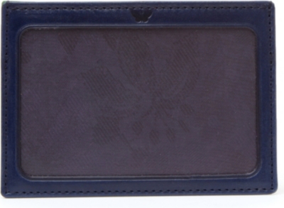 DUCHAMP Contrast-colour leather card case