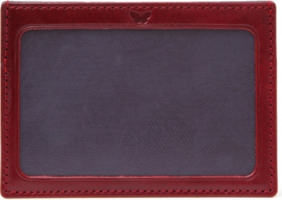 DUCHAMP Contrast-colour leather card case