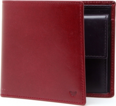 DUCHAMP Contrast-colour leather coin wallet
