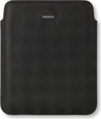 HUGO BOSS Blinto textured-leather iPad case