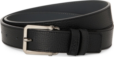 HUGO BOSS Crosby grained-leather belt