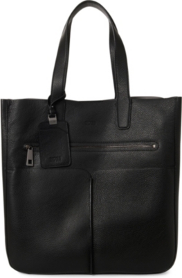 HUGO BOSS Epice grained-leather tote