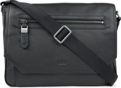 HUGO BOSS Gospel leather messenger bag