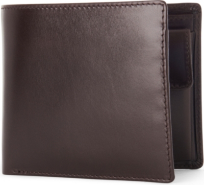 LAUNER Billfold wallet with coin pouch brown
