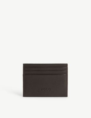RALPH LAUREN Pony-embossed leather card case