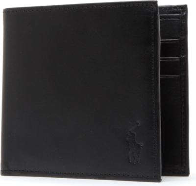 RALPH LAUREN Pony-embossed burnished leather wallet