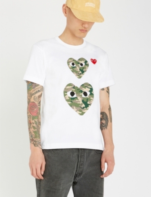 Heart-print cotton-jersey T-shirt(7849199)