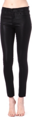 J BRAND Maria coated skinny high-rise jeans