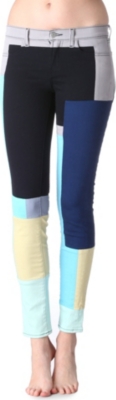 J BRAND 619 colourblocked skinny mid-rise jeans