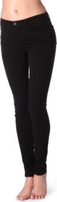 J BRAND 620 super-skinny mid-rise eyelet jeans