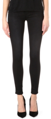 J BRAND The Little Black Jean 620 coated skinny mid-rise jeans