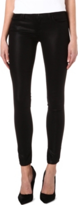 J BRAND Lacquered super skinny mid-rise jeans