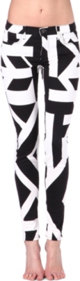 J BRAND Cant print super skinny mid-rise jeans
