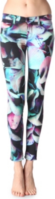J BRAND 620 super-skinny hydrangea-printed jeans