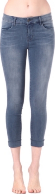 J BRAND Anja clean-cuffed cropped skinny mid-rise jeans