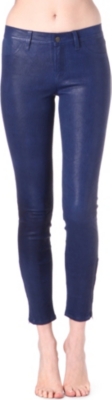 J BRAND L8001 super-skinny mid-rise leather jeans