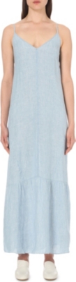 chambray maxi shirtdress