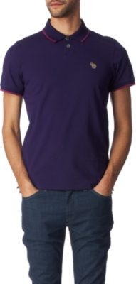 PAUL SMITH JEANS Zebra tipped polo shirt (Navy