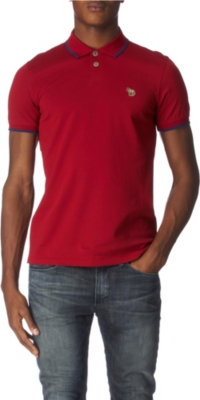 PAUL SMITH JEANS Zebra tipped polo shirt (Red
