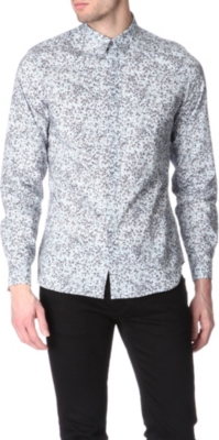 PS BY PAUL SMITH Smudge floral-print single cuff shirt