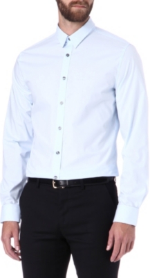 PS BY PAUL SMITH Striped-lining slim-fit double-cuff shirt