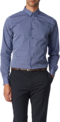 PS BY PAUL SMITH Gingham slim fit single cuff shirt (Purple