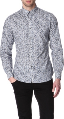 PS BY PAUL SMITH Multicoloured floral-print slim-fit single cuff shirt