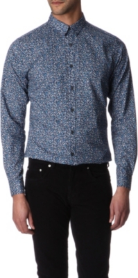 PS BY PAUL SMITH Multicoloured floral-print slim-fit single cuff shirt