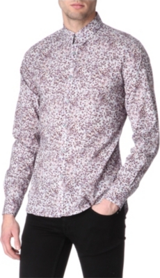 PS BY PAUL SMITH Smudge floral-print single cuff shirt
