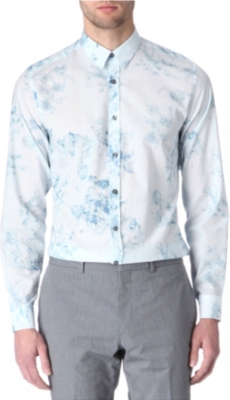 PS BY PAUL SMITH X-Ray floral-print single-cuff shirt