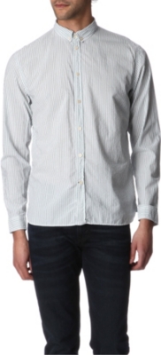 PAUL SMITH JEANS Seersucker striped cotton shirt